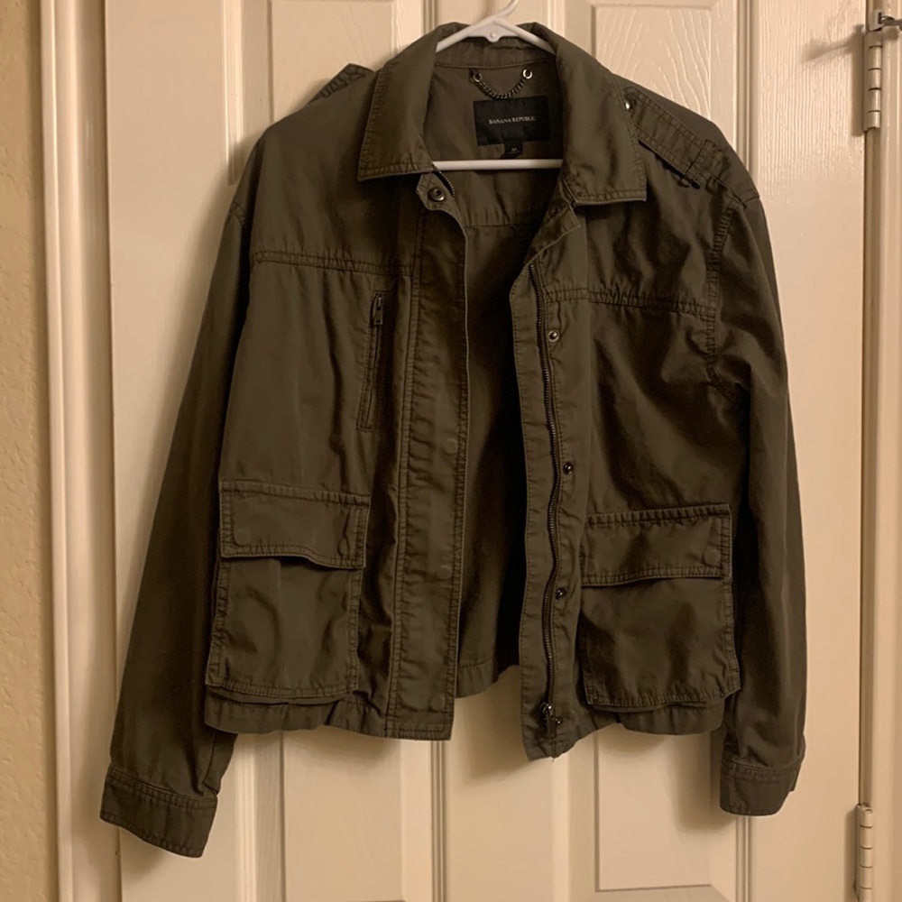 Banana Republic olive military style jacket